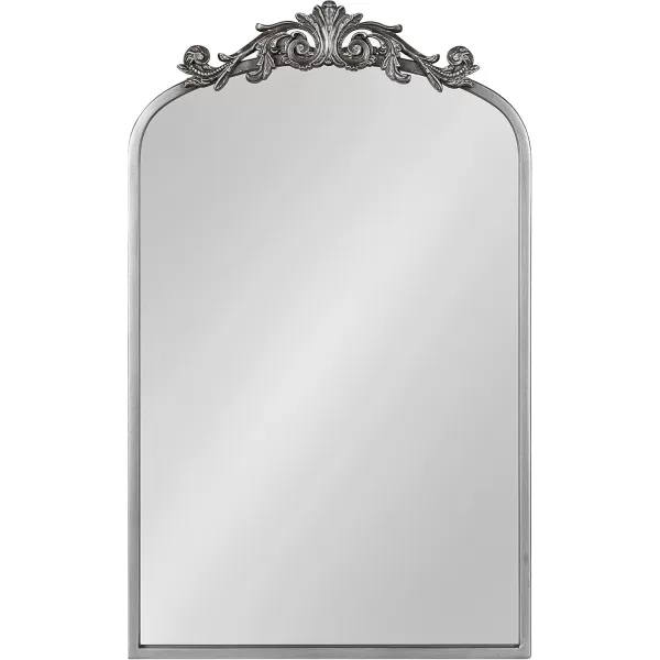 Kate and Laurel Arendahl Traditional Ornate Wall Mirror 19 x 31 Antique Silver Decorative Mirror with Baroque Inspired DetailingSilver