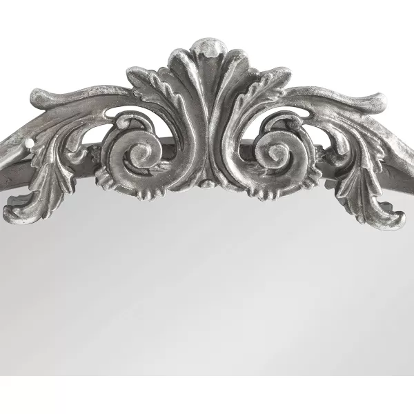 Kate and Laurel Arendahl Traditional Ornate Wall Mirror 19 x 31 Antique Silver Decorative Mirror with Baroque Inspired DetailingSilver