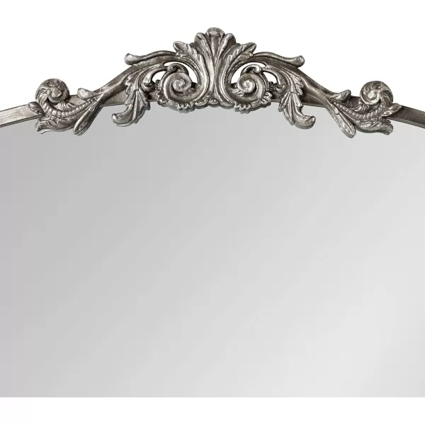 Kate and Laurel Arendahl Traditional Ornate Wall Mirror 19 x 31 Antique Silver Decorative Mirror with Baroque Inspired DetailingSilver