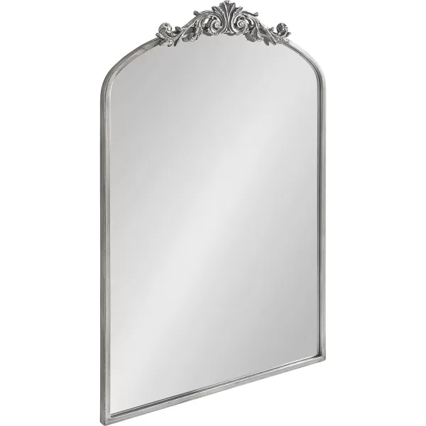 Kate and Laurel Arendahl Traditional Ornate Wall Mirror 19 x 31 Antique Silver Decorative Mirror with Baroque Inspired DetailingSilver