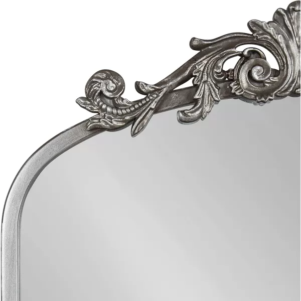 Kate and Laurel Arendahl Traditional Ornate Wall Mirror 19 x 31 Antique Silver Decorative Mirror with Baroque Inspired DetailingSilver