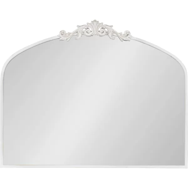 Kate and Laurel Arendahl Traditional Ornate Wall Mirror 19 x 31 Antique Silver Decorative Mirror with Baroque Inspired DetailingWhite