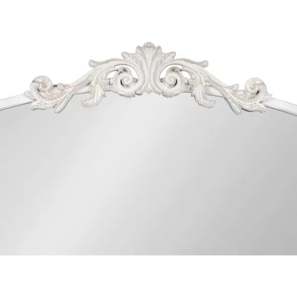 Kate and Laurel Arendahl Traditional Ornate Wall Mirror 19 x 31 Antique Silver Decorative Mirror with Baroque Inspired DetailingWhite