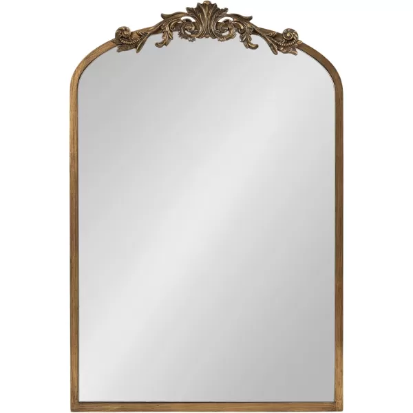 Kate and Laurel Arendahl Vintage Mirrored Arch Cabinet for Use as Bathroom Storage or Bedroom Jewelry Station 20x6x30 Gold