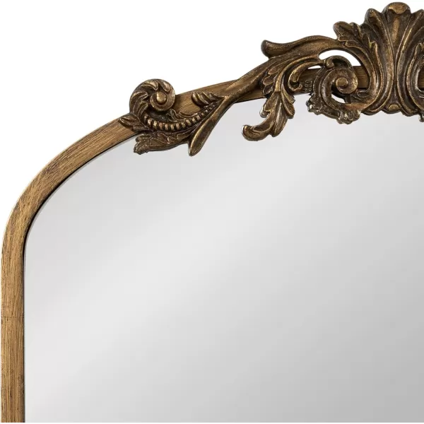 Kate and Laurel Arendahl Vintage Mirrored Arch Cabinet for Use as Bathroom Storage or Bedroom Jewelry Station 20x6x30 Gold