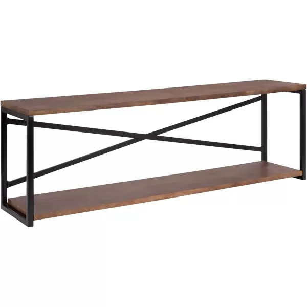 Kate and Laurel Ascott Modern Glam Rectangle Unique Versatile 4Tier Bookshelf for Use as Wall or Floor Shelf Options 24 x 32 White and GoldNaturalBlack