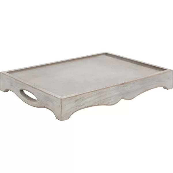 Kate and Laurel Astral Decorative Wood Tray 10x24 GrayGray