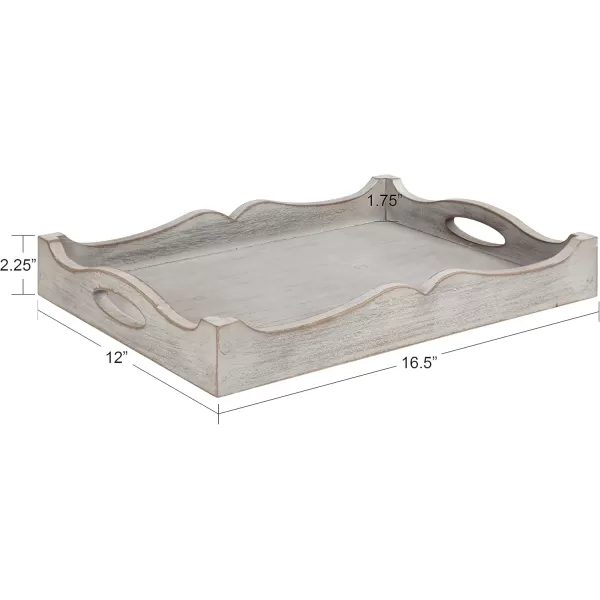 Kate and Laurel Astral Decorative Wood Tray 10x24 GrayGray