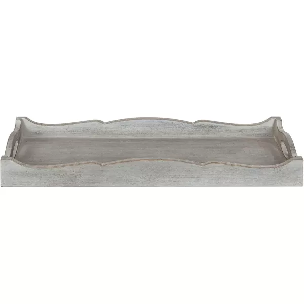 Kate and Laurel Astral Decorative Wood Tray 10x24 GrayGray