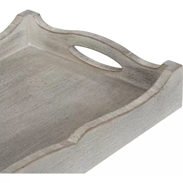 Kate and Laurel Astral Decorative Wood Tray 10x24 GrayGray