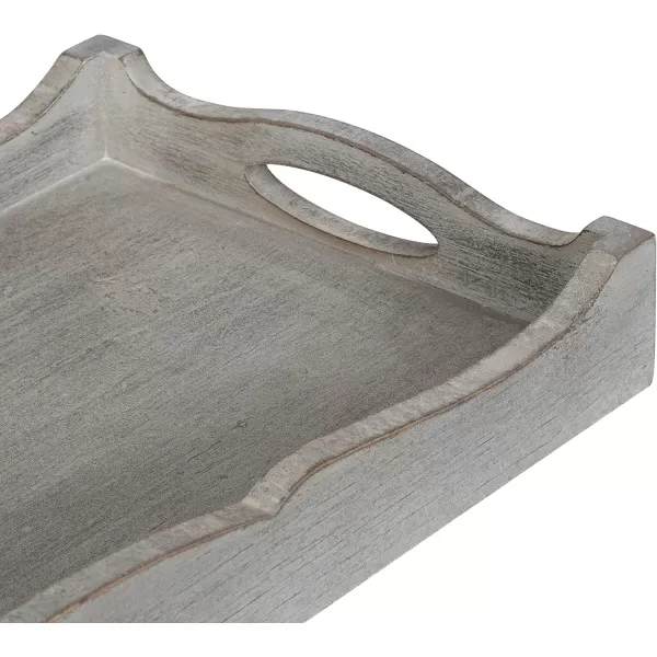 Kate and Laurel Astral Decorative Wood Tray 10x24 GrayGray