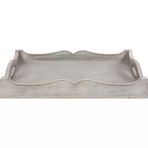 Kate and Laurel Astral Decorative Wood Tray 10x24 GrayGray