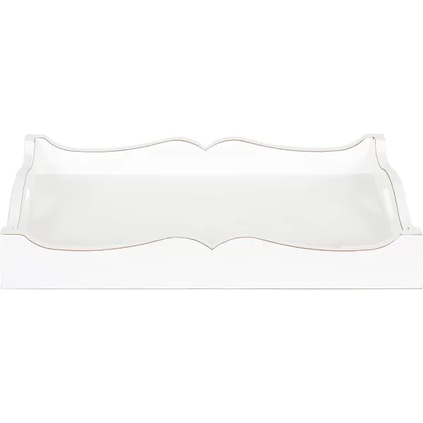 Kate and Laurel Astral Decorative Wood Tray 10x24 GrayWhite