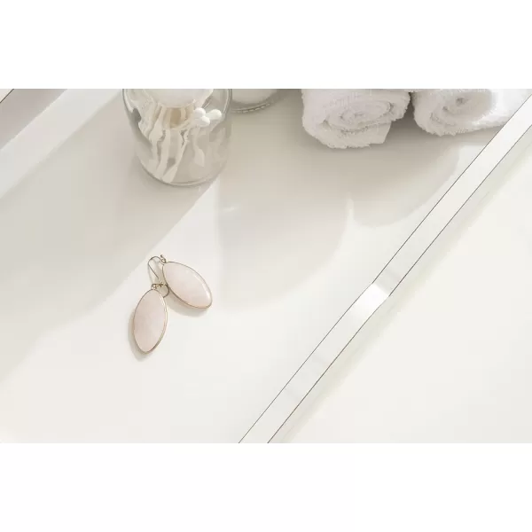 Kate and Laurel Astral Decorative Wood Tray 10x24 GrayWhite