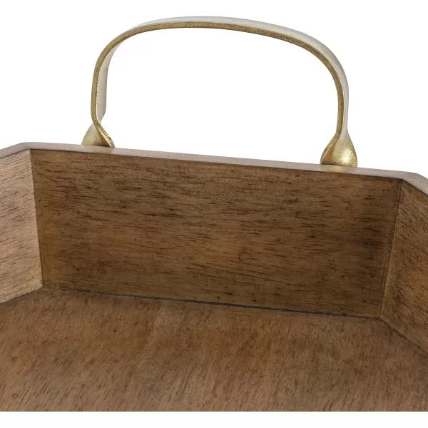 Kate and Laurel Atchison Farmhouse Tray 21x12 Brown Rustic Accent Tray for Display and Storage