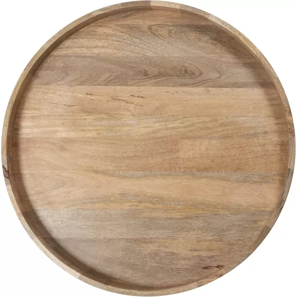 Kate and Laurel Avery Round 30 x 30 x 18 Natural Wood Decorative MidCentury Modern Coffee Table for Storage and Display 30quot DiameterNatural