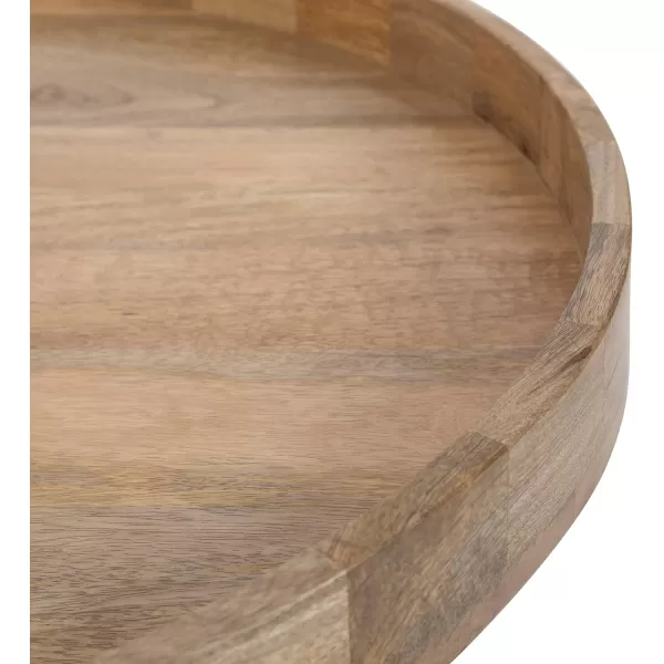 Kate and Laurel Avery Round 30 x 30 x 18 Natural Wood Decorative MidCentury Modern Coffee Table for Storage and Display 30quot DiameterNatural