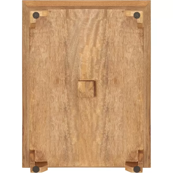 Kate and Laurel Bess Farmhouse 3 Tier Tray 16 x 12 x 26 Natural Wood and Black Decorative MultiTiered Tray for Storage and DisplayBlackNatural