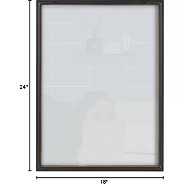 Kate and Laurel Blake Restful Rest Framed Printed Glass Wall Art by Mary Joak 18x24 Gold Decorative Chic Feminine Art for Wall