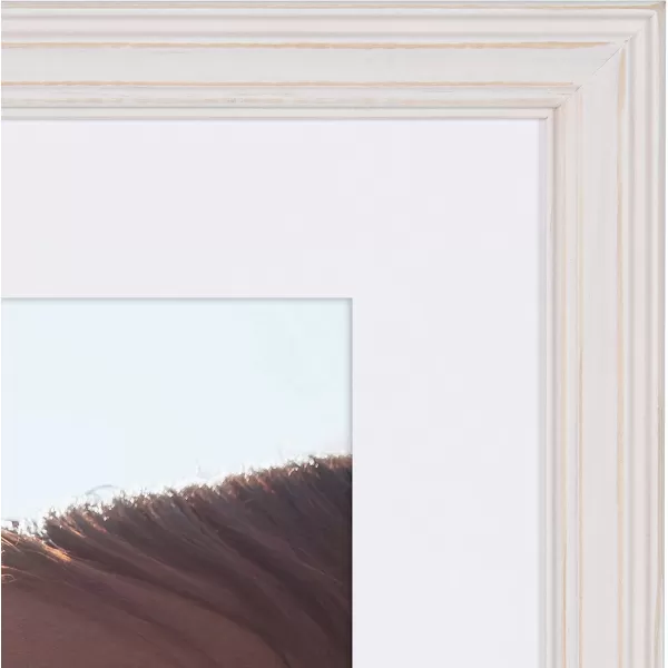 Kate and Laurel Bordeaux Coastal Gallery Frame Wall Kit Set of 6 Whitewash Chic Photo Frames for Wall