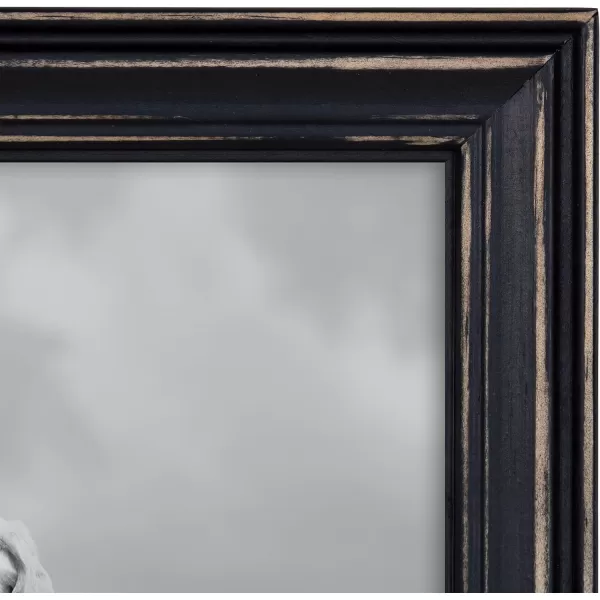 Kate and Laurel Bordeaux Coastal Gallery Frame Wall Kit Set of 6 with Assorted Size Frames Graywash Navy Blue Distressed WhiteMultiBlack