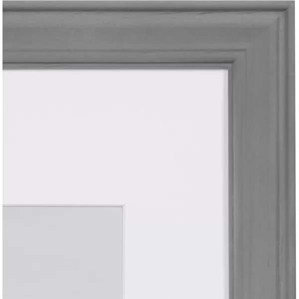 Kate and Laurel Bordeaux Coastal Gallery Frame Wall Kit Set of 6 with Assorted Size Frames Graywash Navy Blue Distressed WhiteMultiBlue