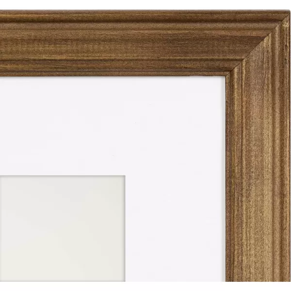 Kate and Laurel Bordeaux Coastal Gallery Frame Wall Kit Set of 6 with Assorted Size Frames Graywash Navy Blue Distressed WhiteRustic Brown