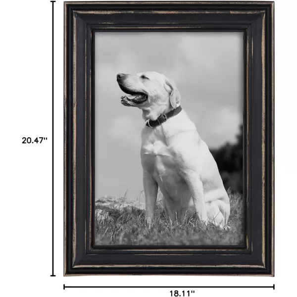 Kate and Laurel Bordeaux Coastal Gallery Wall Kit Set of 10 with Assorted Size Frames in 3 Different Finishes White Blue and GrayBlack