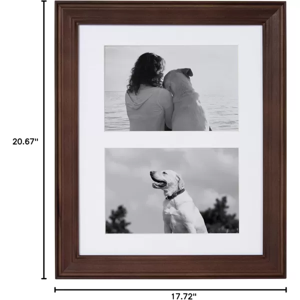 Kate and Laurel Bordeaux Coastal Gallery Wall Kit Set of 10 with Assorted Size Frames in 3 Different Finishes White Blue and GrayBrown