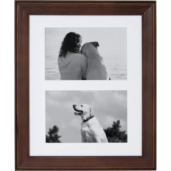 Kate and Laurel Bordeaux Coastal Gallery Wall Kit Set of 10 with Assorted Size Frames in 3 Different Finishes White Blue and GrayBrown