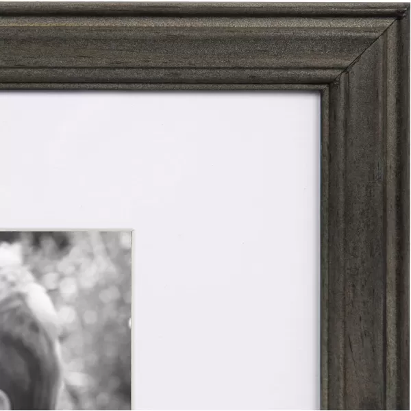 Kate and Laurel Bordeaux Coastal Gallery Wall Kit Set of 10 with Assorted Size Frames in 3 Different Finishes White Blue and GrayGray