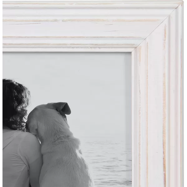 Kate and Laurel Bordeaux Coastal Gallery Wall Kit Set of 10 with Assorted Size Frames in 3 Different Finishes White Blue and GrayMultiBlue