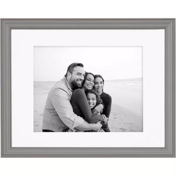 Kate and Laurel Bordeaux Expressions Wall Decor Collection Rustic Gray and White Assorted Size Frames and Decorative Wall AccentsMultiBlue