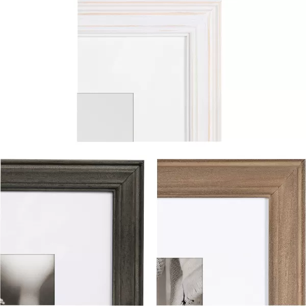 Kate and Laurel Bordeaux Expressions Wall Decor Collection Rustic Gray and White Assorted Size Frames and Decorative Wall AccentsMultiGray