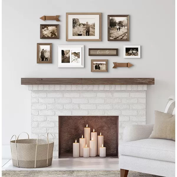 Kate and Laurel Bordeaux Expressions Wall Decor Collection Rustic Gray and White Assorted Size Frames and Decorative Wall AccentsMultiGray