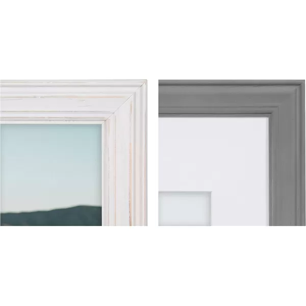 Kate and Laurel Bordeaux Expressions Wall Decor Collection Rustic Gray and White Assorted Size Frames and Decorative Wall AccentsWhite