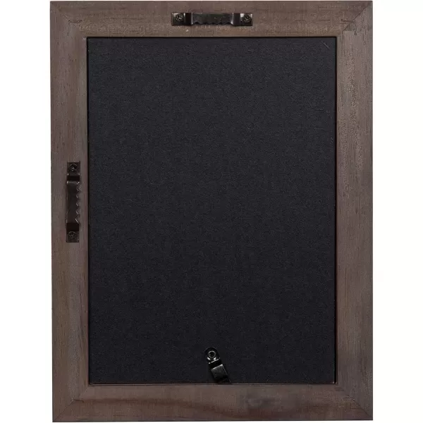 Kate and Laurel Bordeaux Gallery Wall Frame and Shelf Kit Set of 10 Natural Rustic and Charcoal Gray Farmhouse Assorted Size Photo Frames