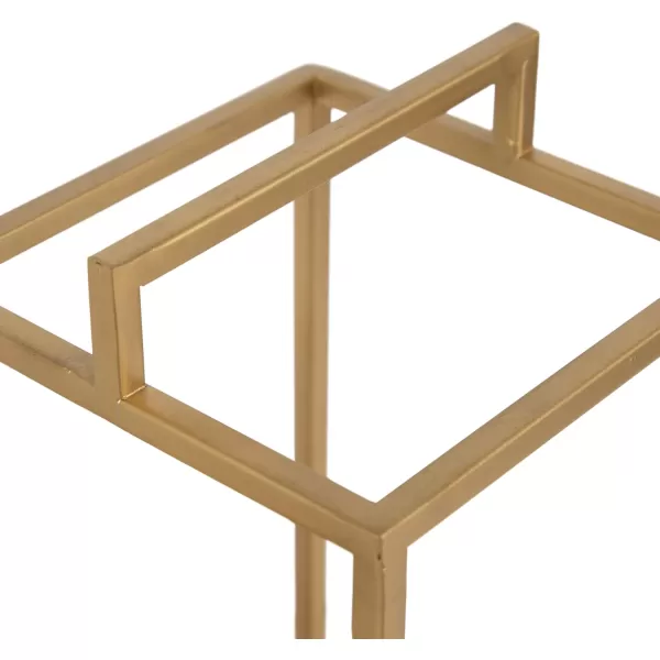 Kate and Laurel Brandt Farmhouse TwoPiece Candle Holder Set 7 x 7 x 19 Hazelnut and Black Transitional Wood and Metal Lantern Candle Holders for Fireplace Mantel Display2 Piece