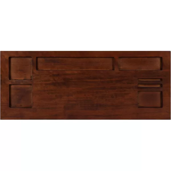 Kate and Laurel Briggs Wood Monitor Riser Desk Organizer BlackWalnut Brown