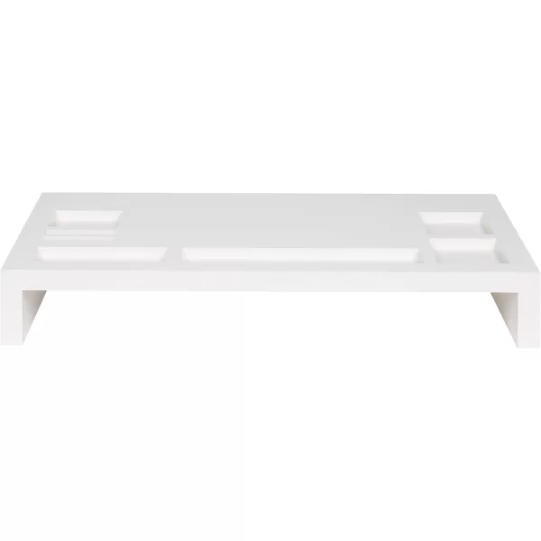 Kate and Laurel Briggs Wood Monitor Riser Desk Organizer BlackWhite