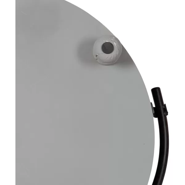 Kate and Laurel Bruillet Round Wooden Footed Tray with Handles 15 inch Diameter Rustic FinishGray
