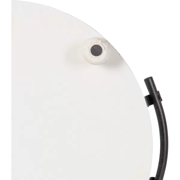 Kate and Laurel Bruillet Round Wooden Footed Tray with Handles 15 inch Diameter Rustic FinishWhite
