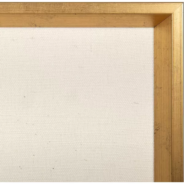 Kate and Laurel Calter Framed Linen Fabric Pinboard 295x295 Gold Modern Wall Organizer for Home or OfficeGold