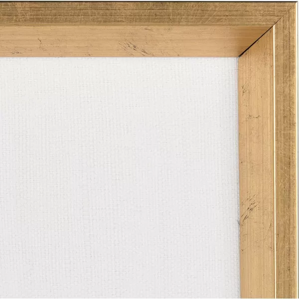 Kate and Laurel Calter Framed Linen Fabric Pinboard 295x295 Gold Modern Wall Organizer for Home or OfficeGold