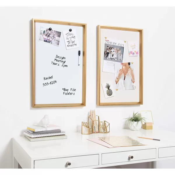 Kate and Laurel Calter Framed Magnetic Dry Erase Board Gold 255x315Gold