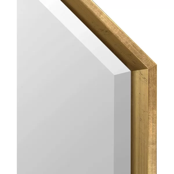 Kate and Laurel Calter Large Elongated Octagon Frame Wall Mirror 255 x 375 Gold