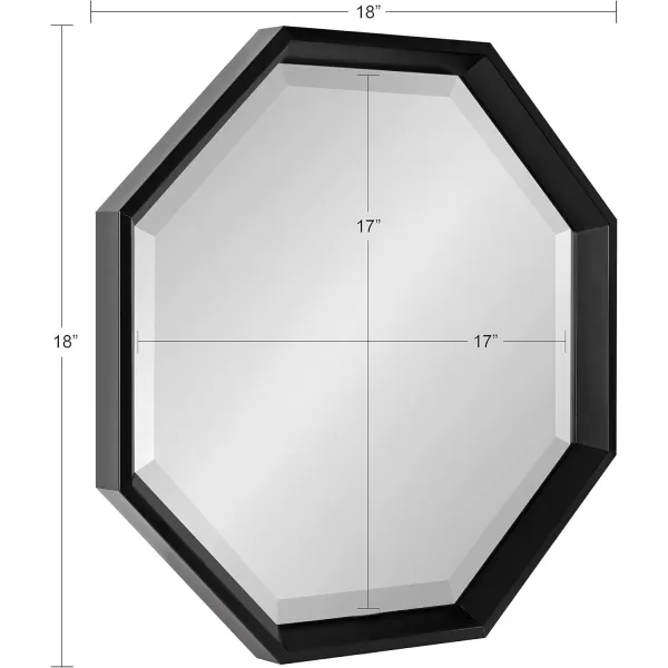 Kate and Laurel Calter Modern Large Octagon Frame Wall Mirror 315 x 315 GoldBlack