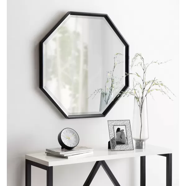 Kate and Laurel Calter Modern Large Octagon Frame Wall Mirror 315 x 315 GoldBlack