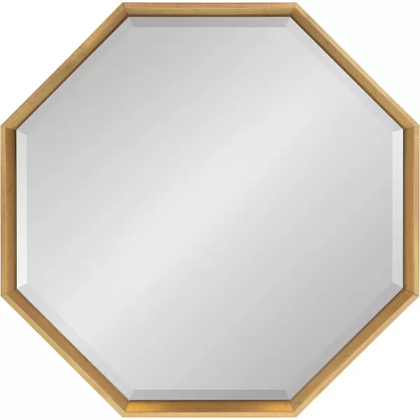 Kate and Laurel Calter Modern Large Octagon Frame Wall Mirror 315 x 315 GoldGold