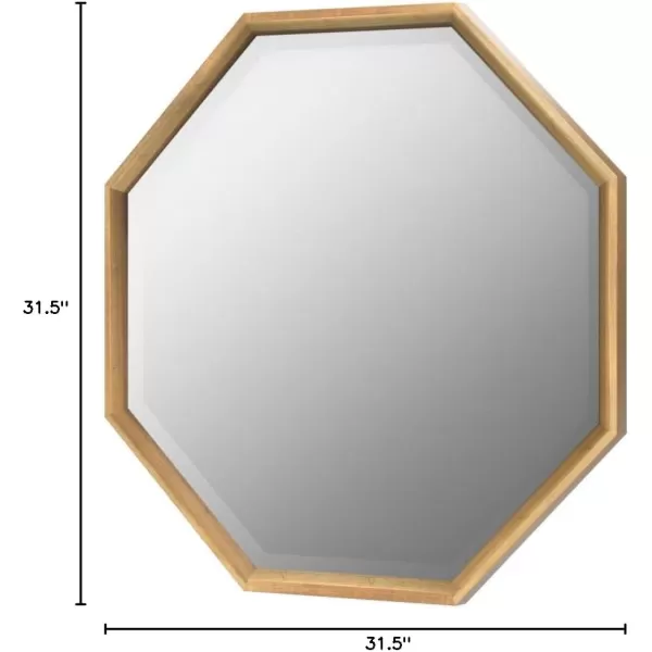 Kate and Laurel Calter Modern Large Octagon Frame Wall Mirror 315 x 315 GoldGold